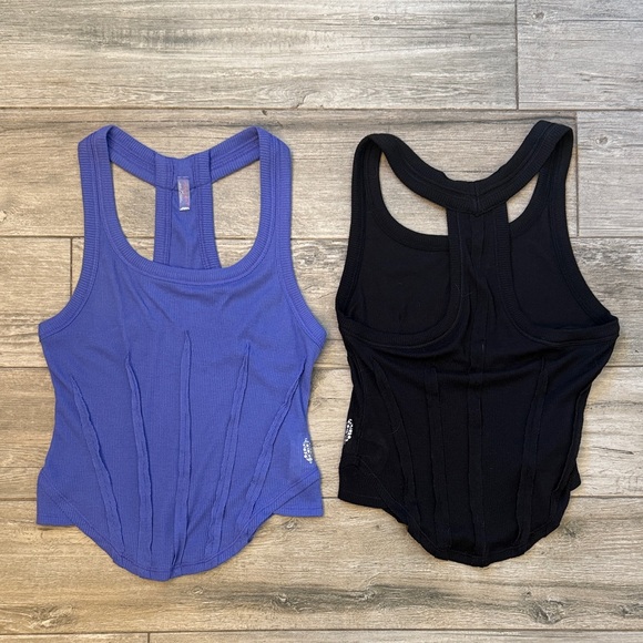 free people movement Tops - Free People Movement Racerback Tank Tops - Purple and Black